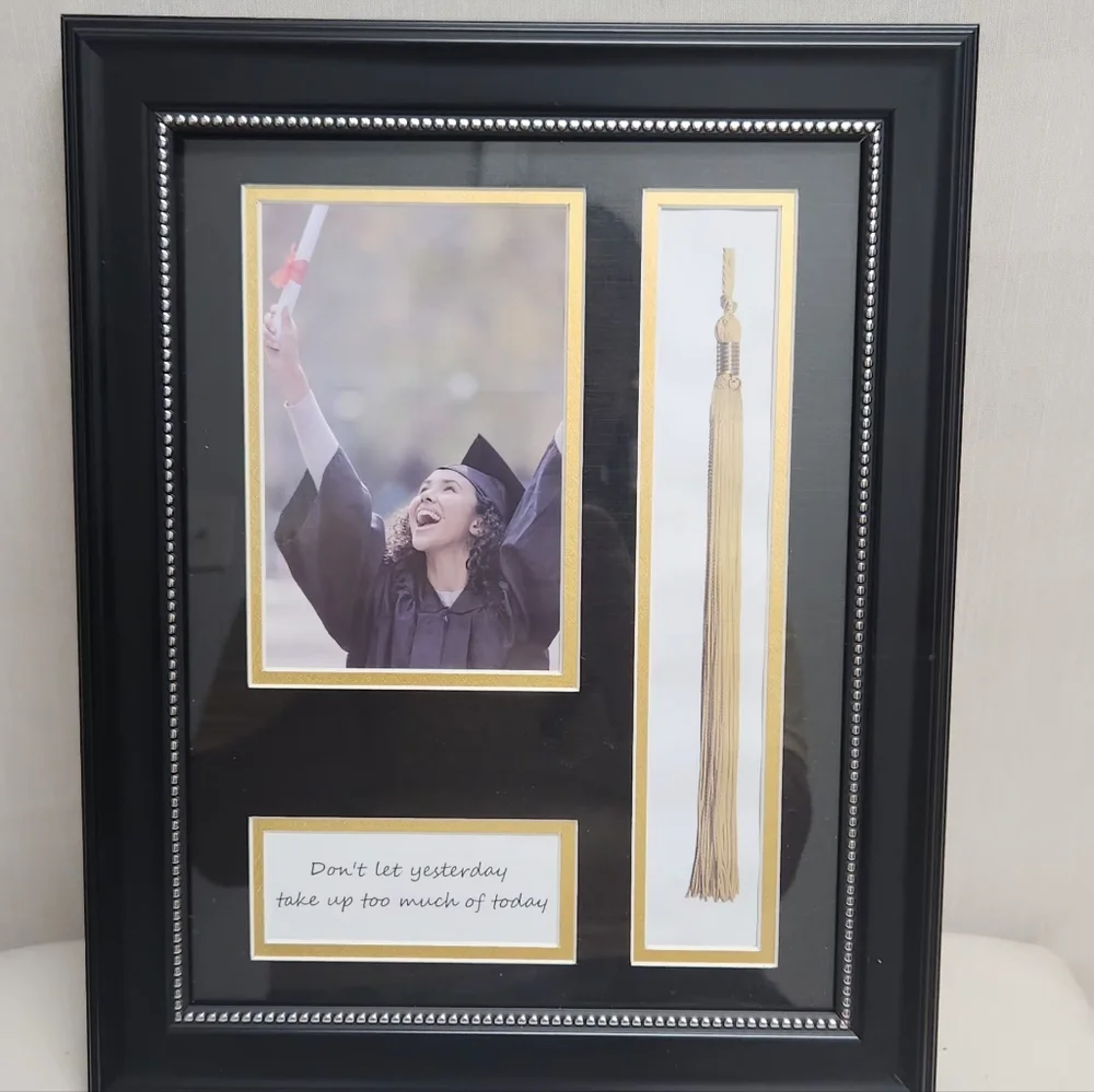 Black and Gold Graduation Photo Frame